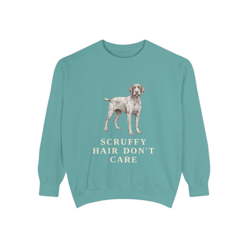Wirehaired Pointing Griffon Humor Sweatshirt, Vintage Dog Sketch Crewneck, Dog Humor Gift