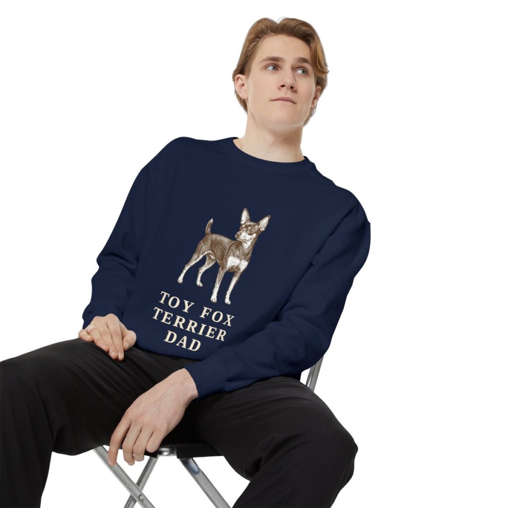 toy fox terrier sweatshirt, True Navy