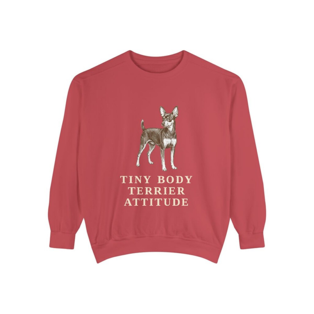 toy fox terrier sweatshirt, Crimson
