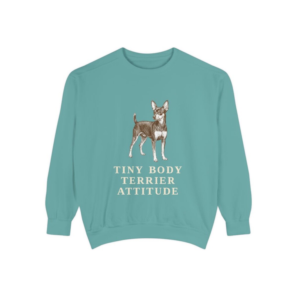 toy fox terrier sweatshirt, Seafoam