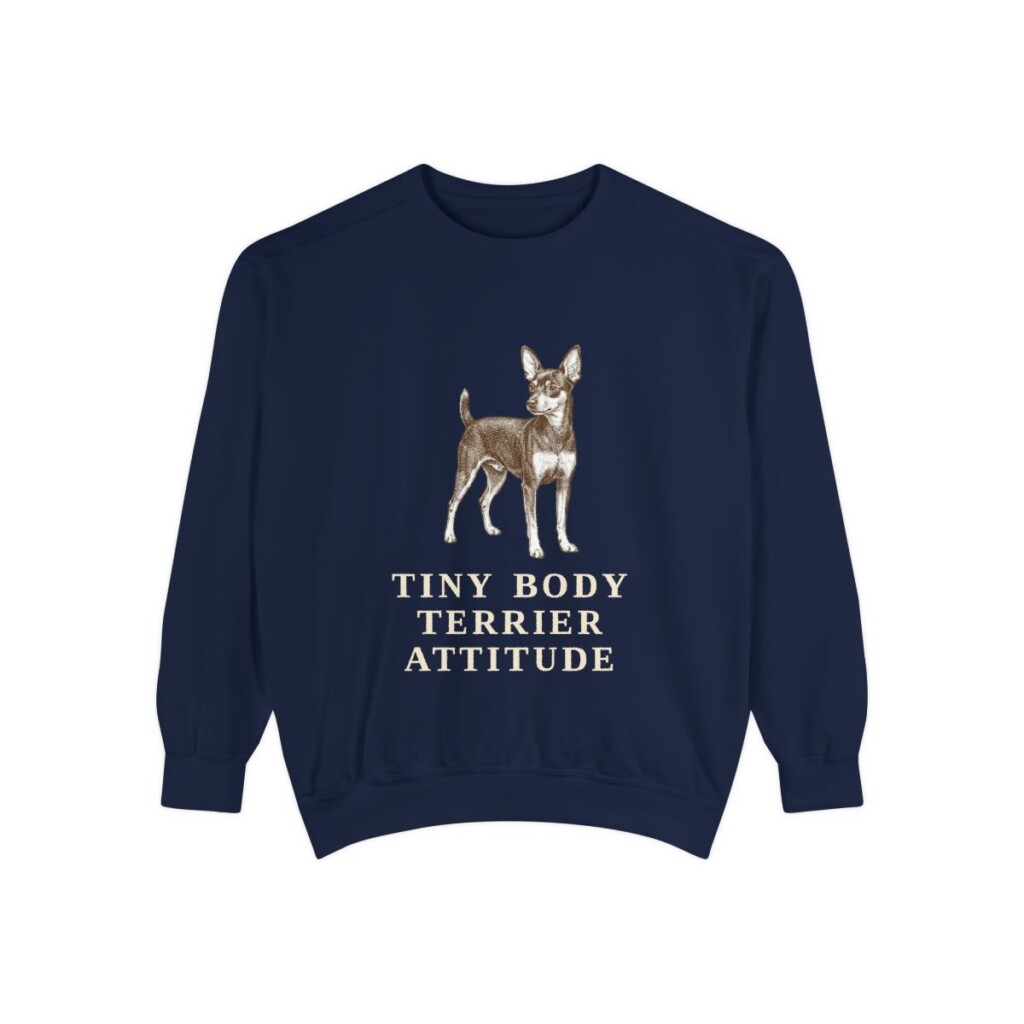 toy fox terrier sweatshirt, True Navy