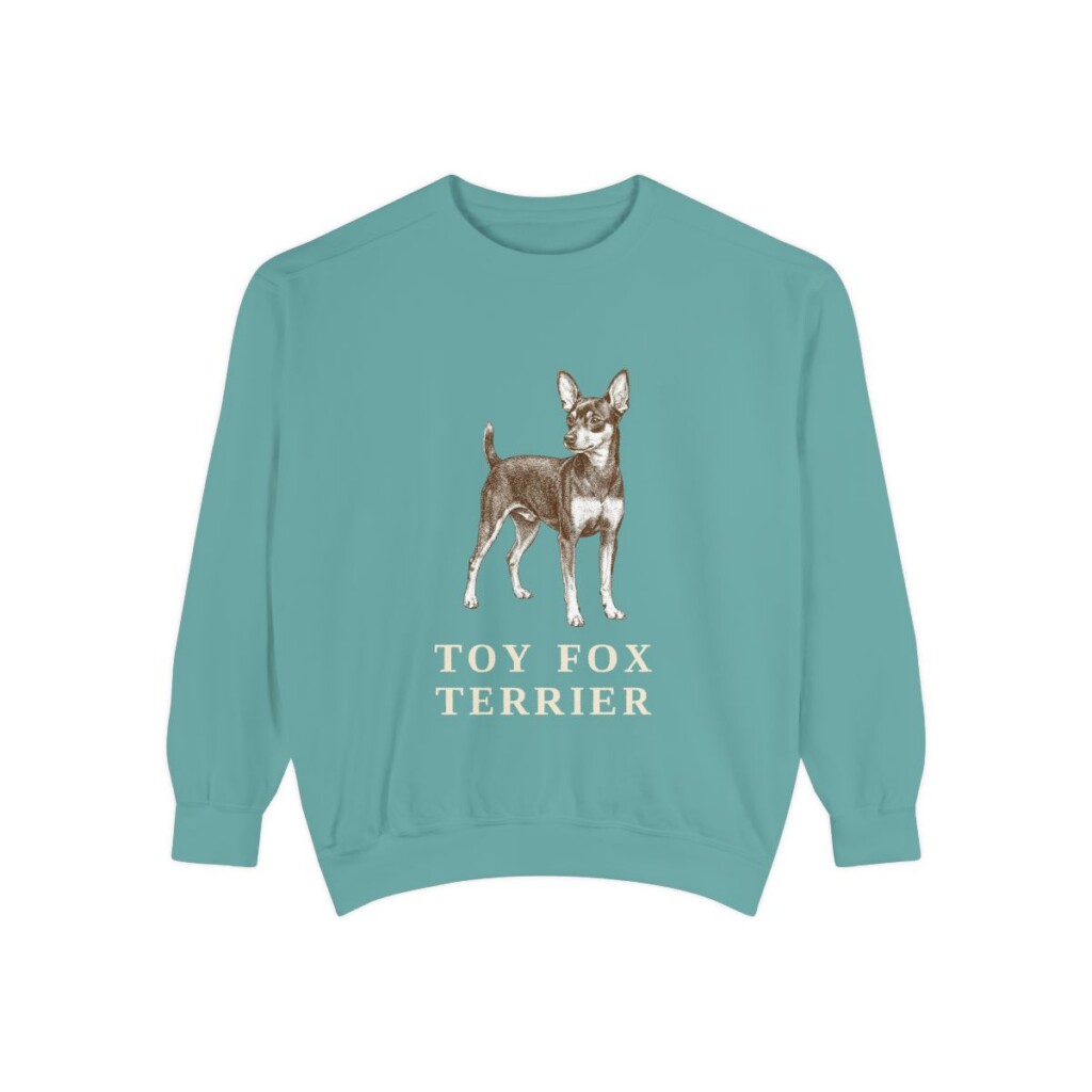 toy fox terrier sweatshirt, Seafoam