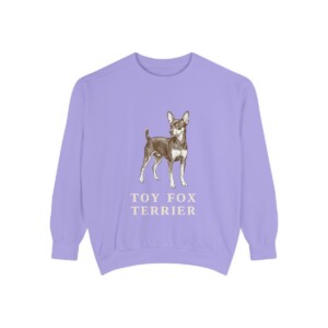 toy-fox-terrier-sweatshirt-violet toy fox terrier sweatshirt, Violet