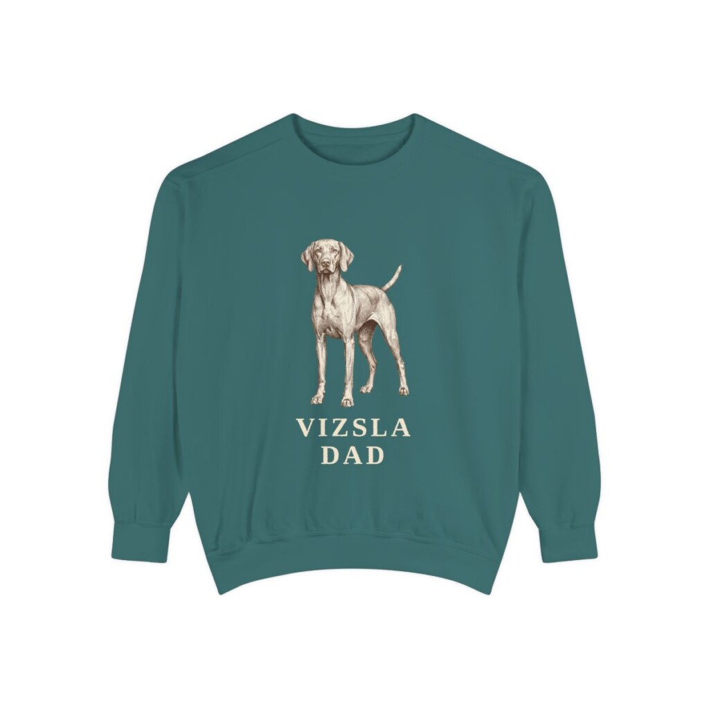 Vizsla Dad Sweatshirt, Blue Spruce, front view
