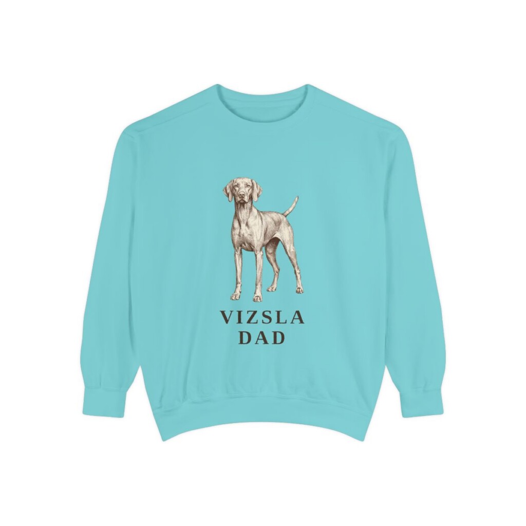 Vizsla Dad Sweatshirt, Chalky Mint, front view