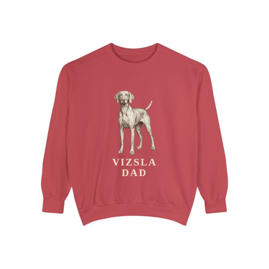Vizsla Dad Sweatshirt, Crimson, front view