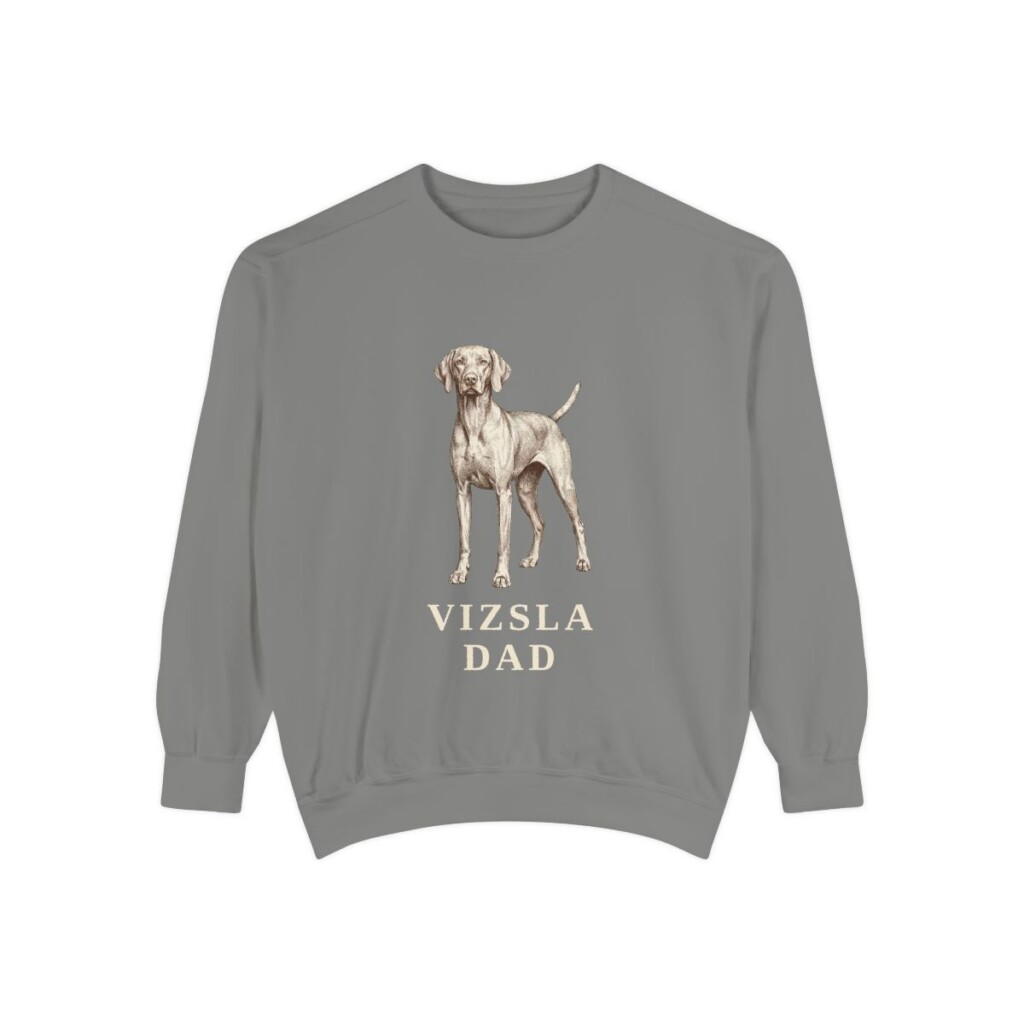 Vizsla Dad Sweatshirt, Grey, front view