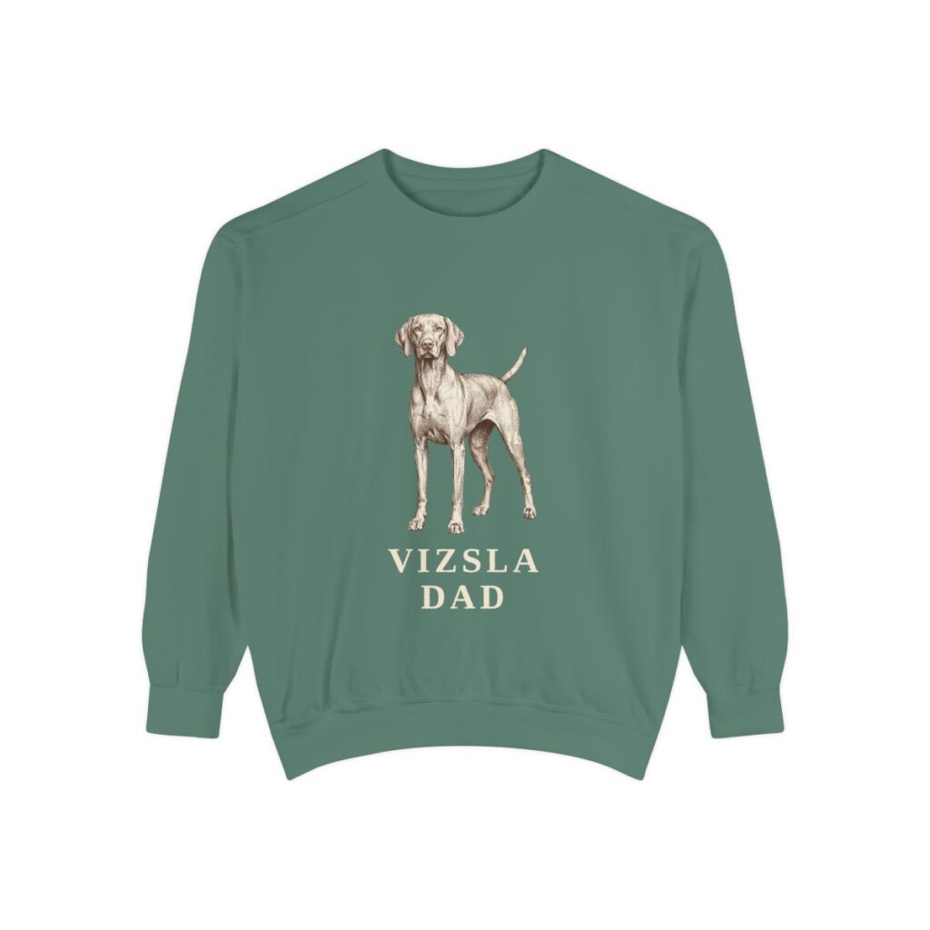 Vizsla Dad Sweatshirt, Light Green, front view