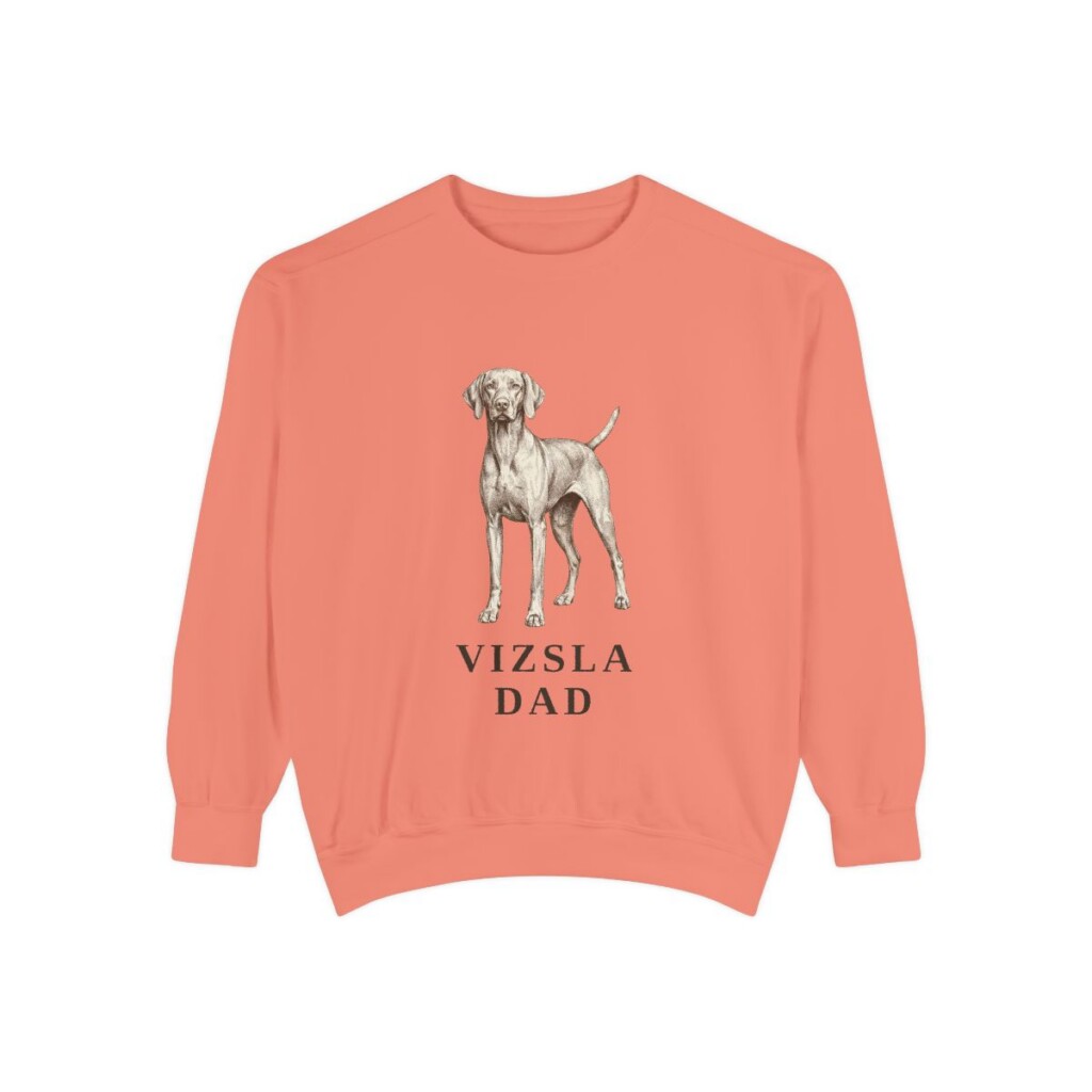 Vizsla Dad Sweatshirt, Terracotta, front view