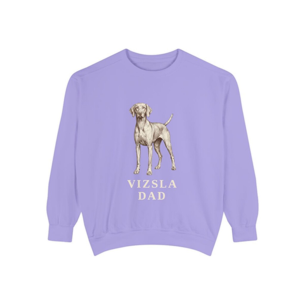 Vizsla Dad Sweatshirt, Violet, front view