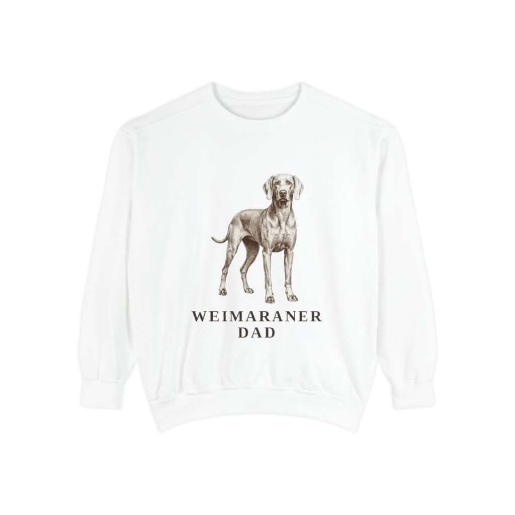 weimaraner sweatshirt, White