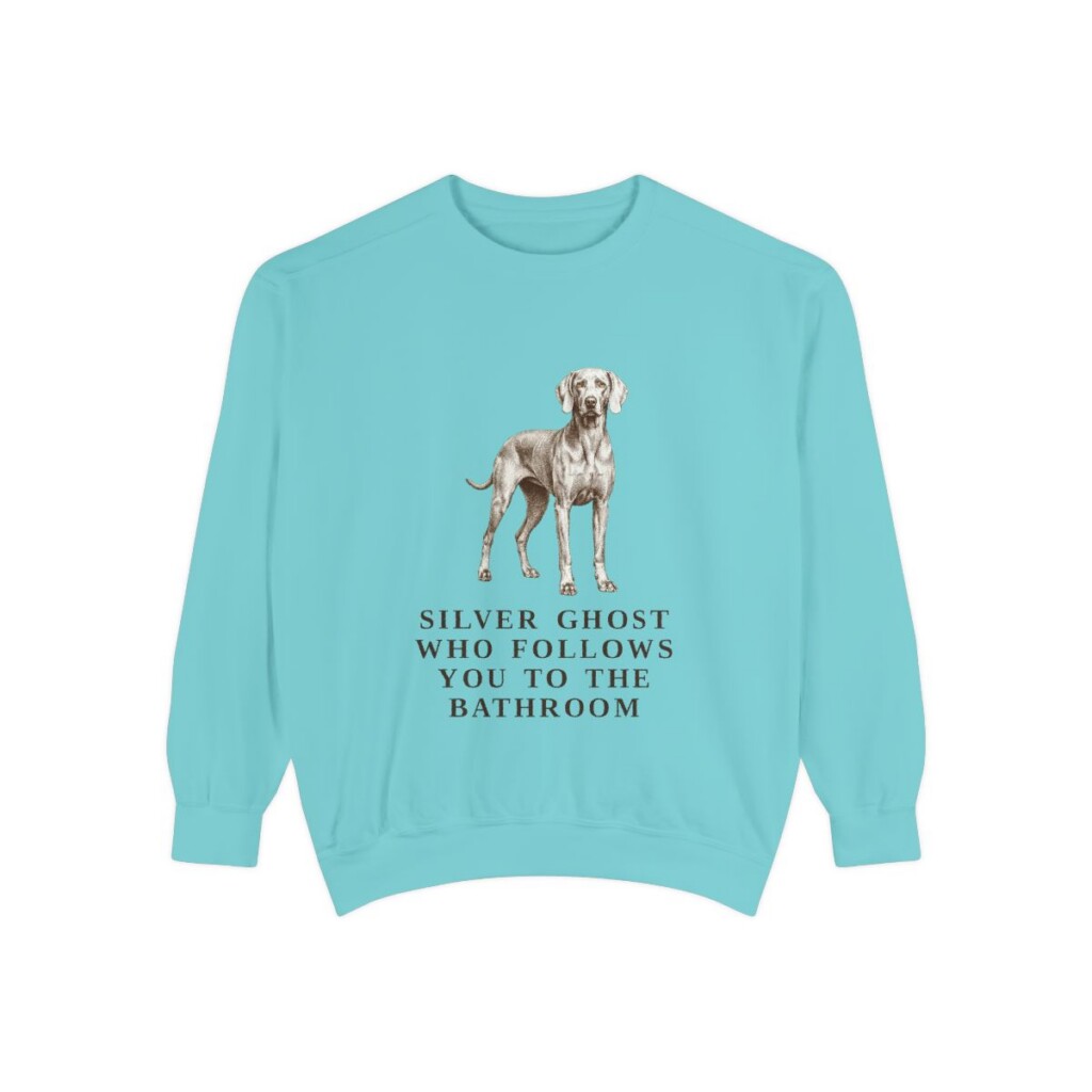 weimaraner sweatshirt, Chalky Mint