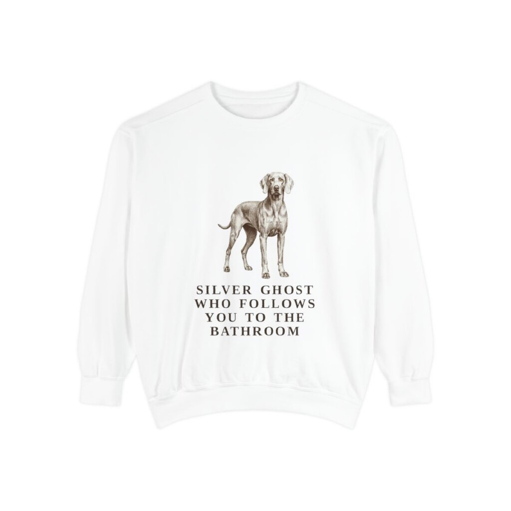 weimaraner sweatshirt, White