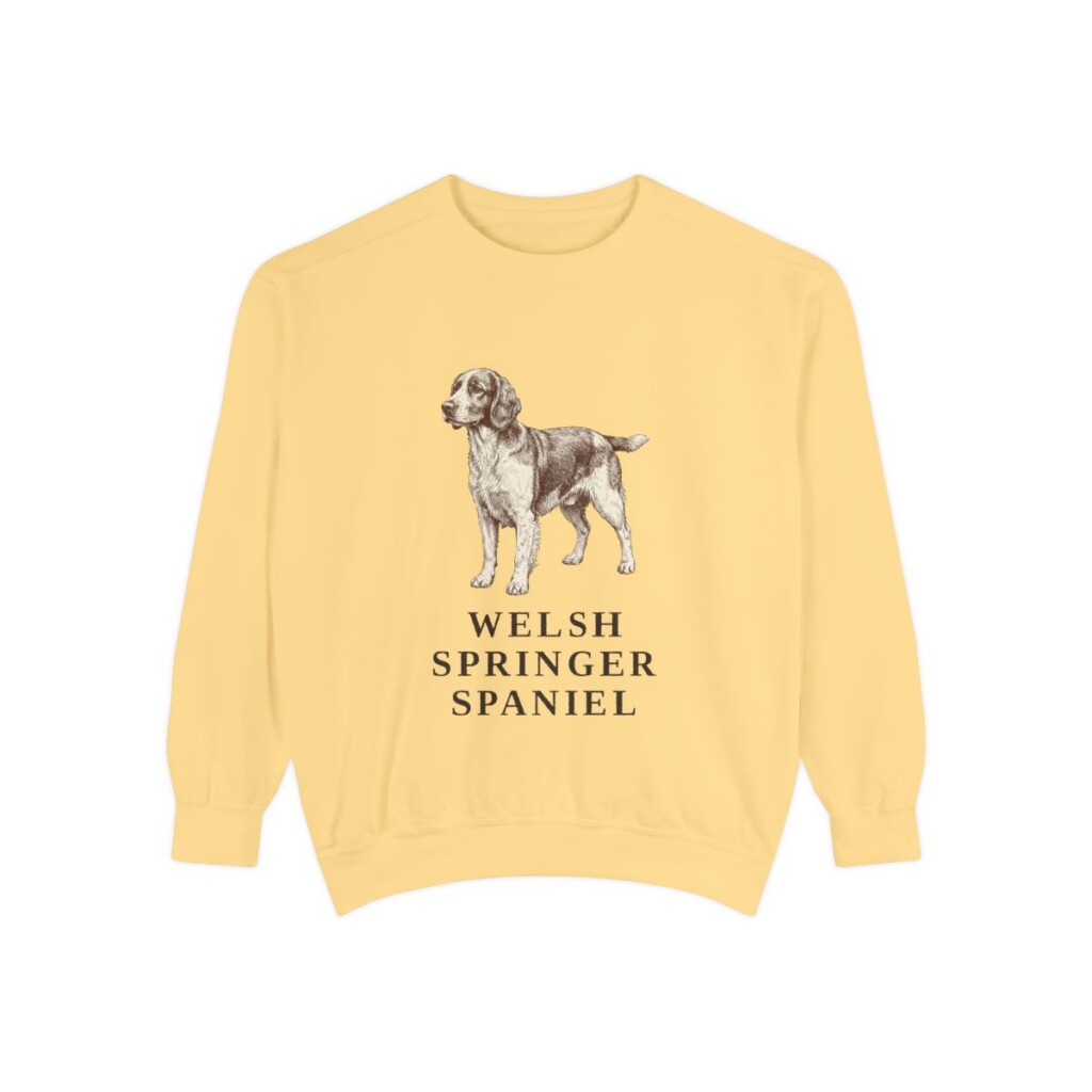 Welsh Springer Spaniel Sweatshirt, Butter, front view
