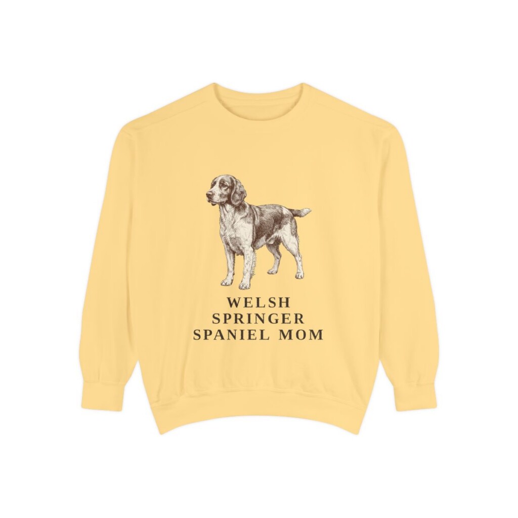 Welsh Springer Spaniel Mom Sweatshirt, Butter, front view