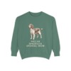 Welsh Springer Spaniel Mom Sweatshirt, Light Green, front view