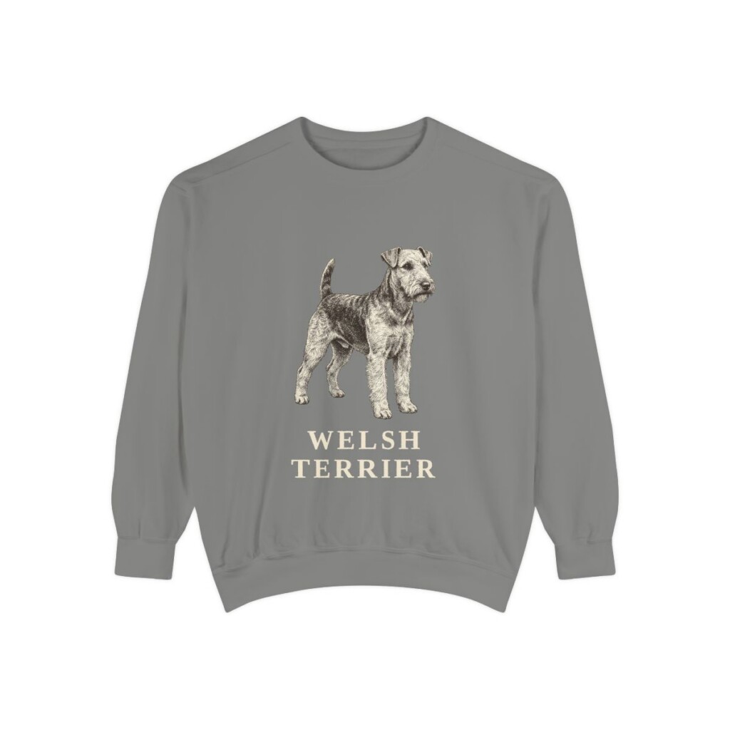 welsh terrier sweatshirt, Grey