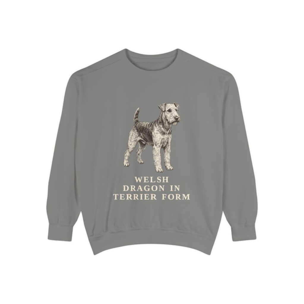 welsh terrier sweatshirt, Grey