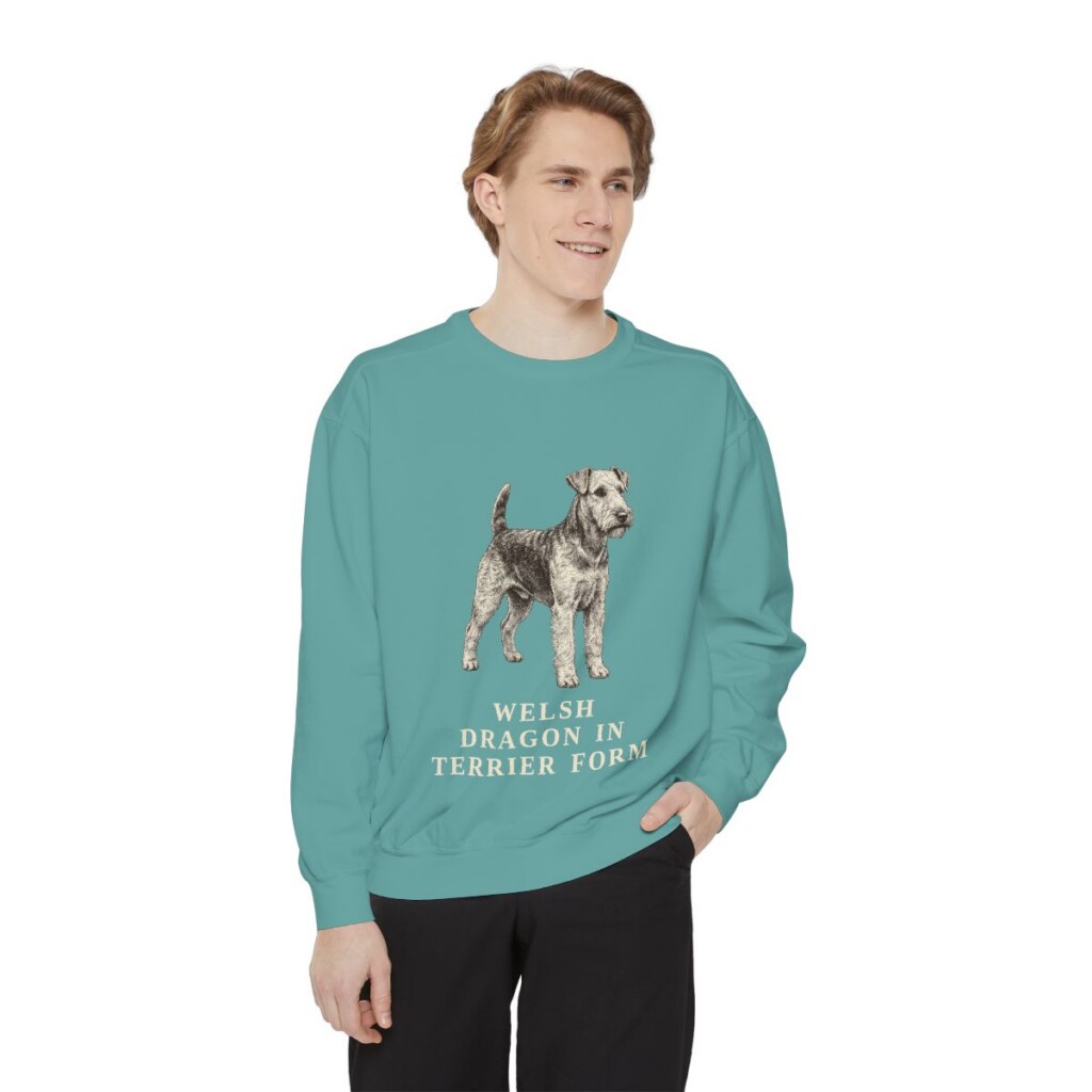 welsh terrier sweatshirt, Seafoam