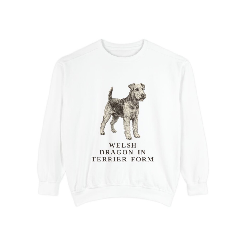 welsh terrier sweatshirt, White