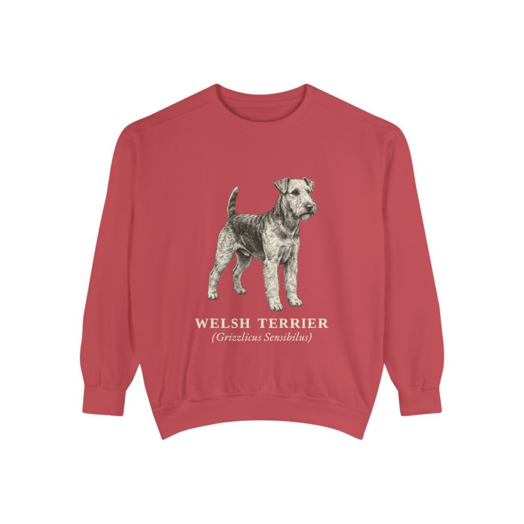 welsh-terrier-sweatshirt-latin-crimson welsh terrier sweatshirt, Crimson