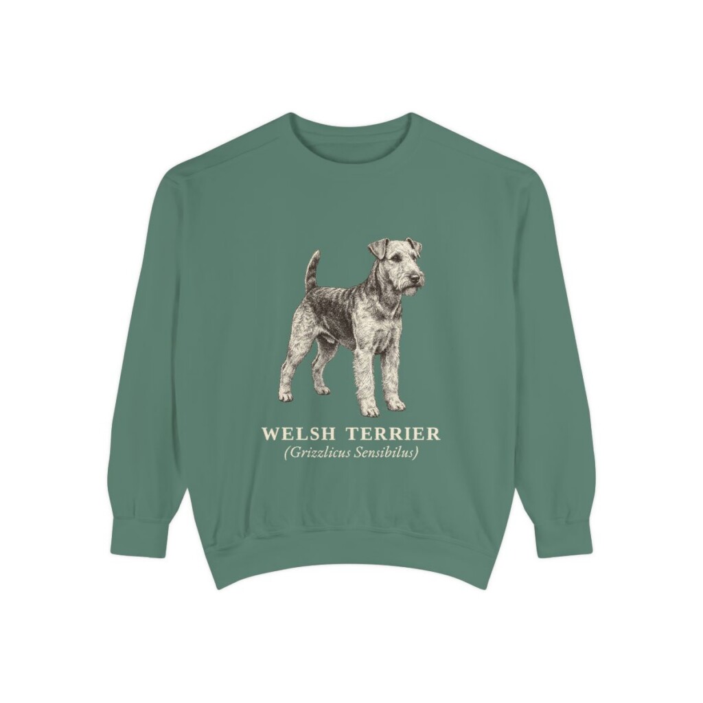 welsh-terrier-sweatshirt-latin-light-green welsh terrier sweatshirt, Light Green