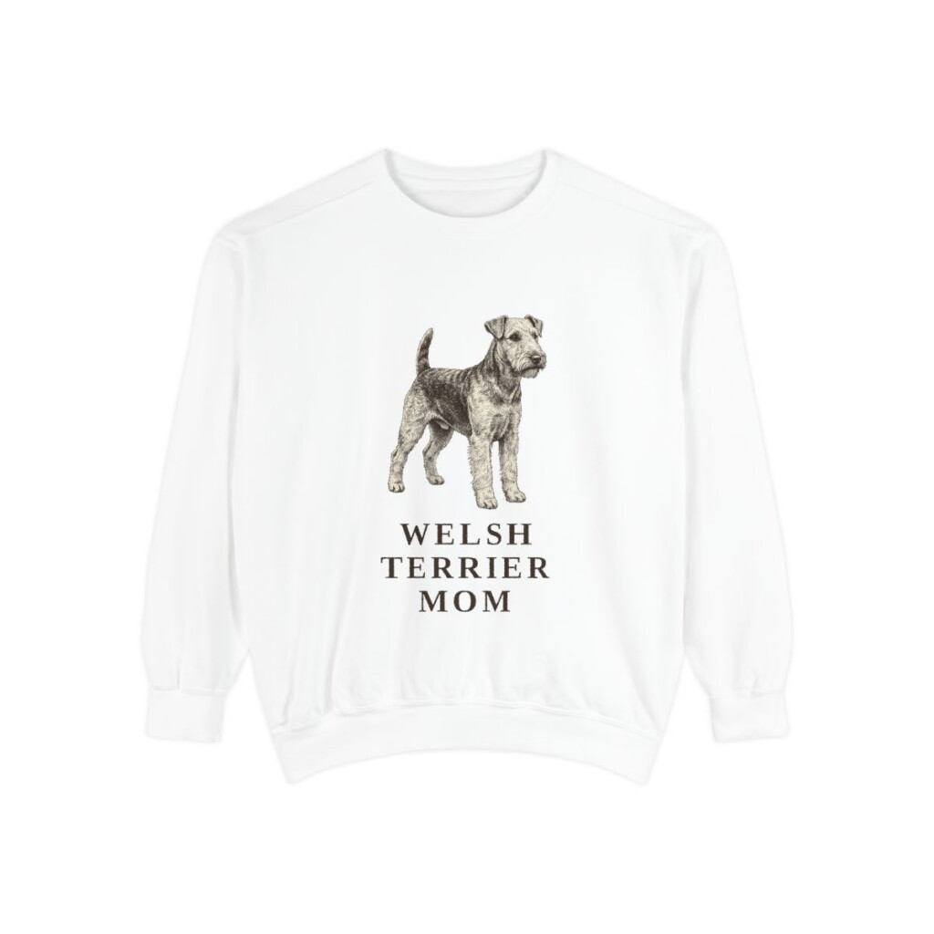 welsh terrier sweatshirt, White