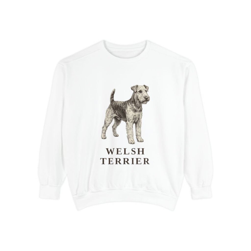 welsh terrier sweatshirt, White