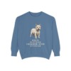 West Highland White Terrier Humor Sweatshirt, Blue Jean, front view