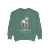 West Highland White Terrier Humor Sweatshirt, Light Green, front view