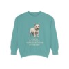 West Highland White Terrier Humor Sweatshirt, Seafoam, front view