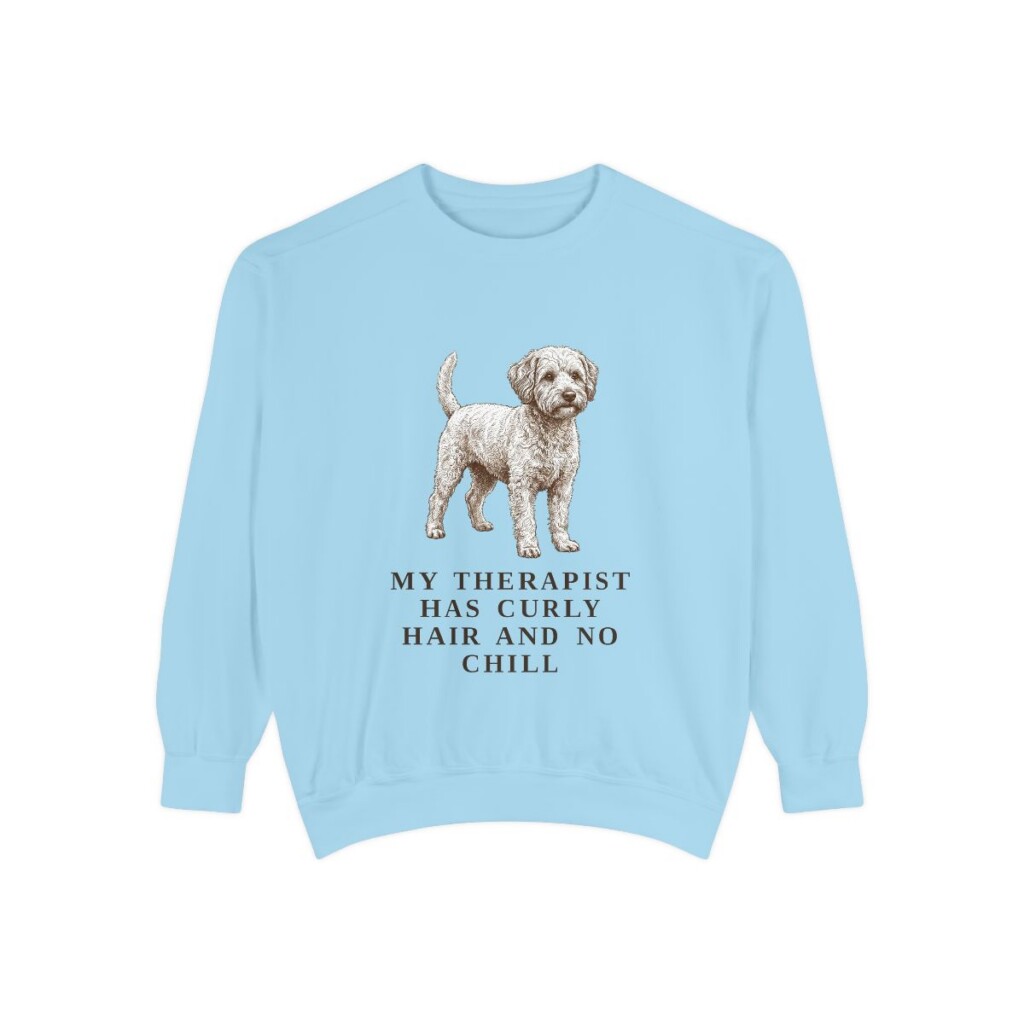 westiepoo sweatshirt, Chambray