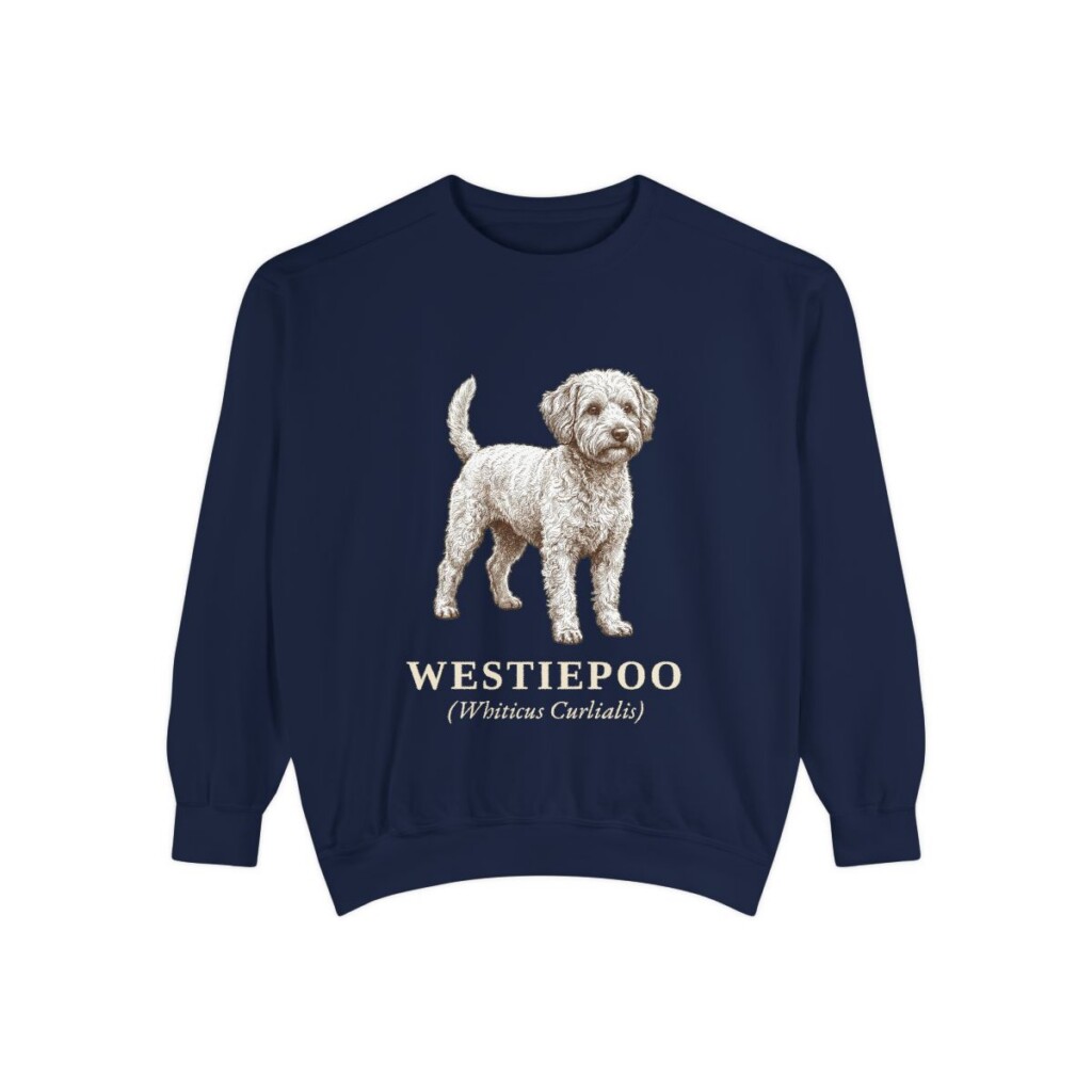 westiepoo-sweatshirt-latin-true-navy westiepoo sweatshirt, True Navy