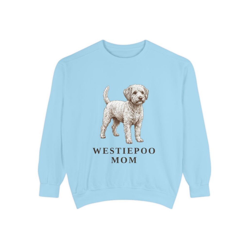 westiepoo sweatshirt, Chambray