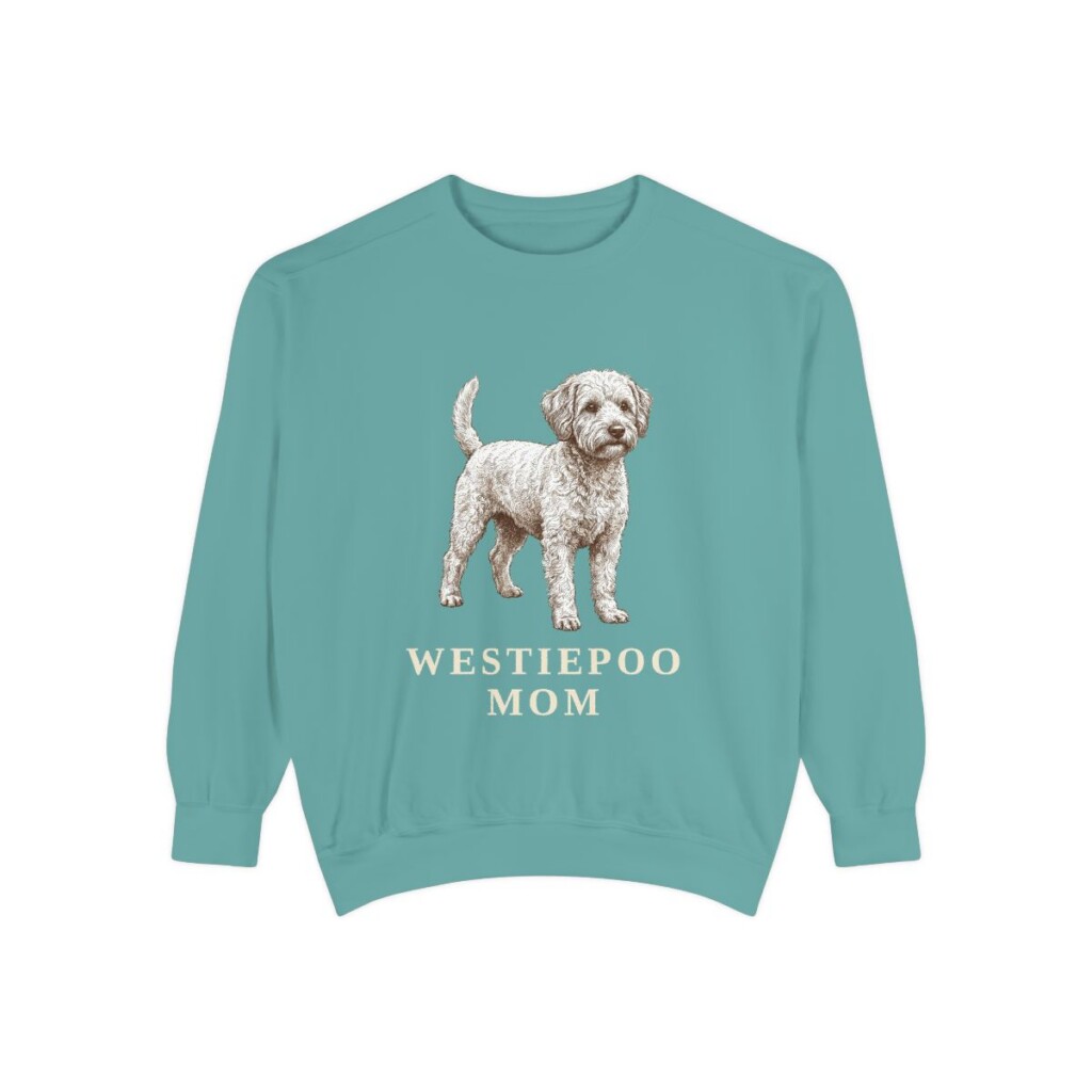 westiepoo sweatshirt, Seafoam