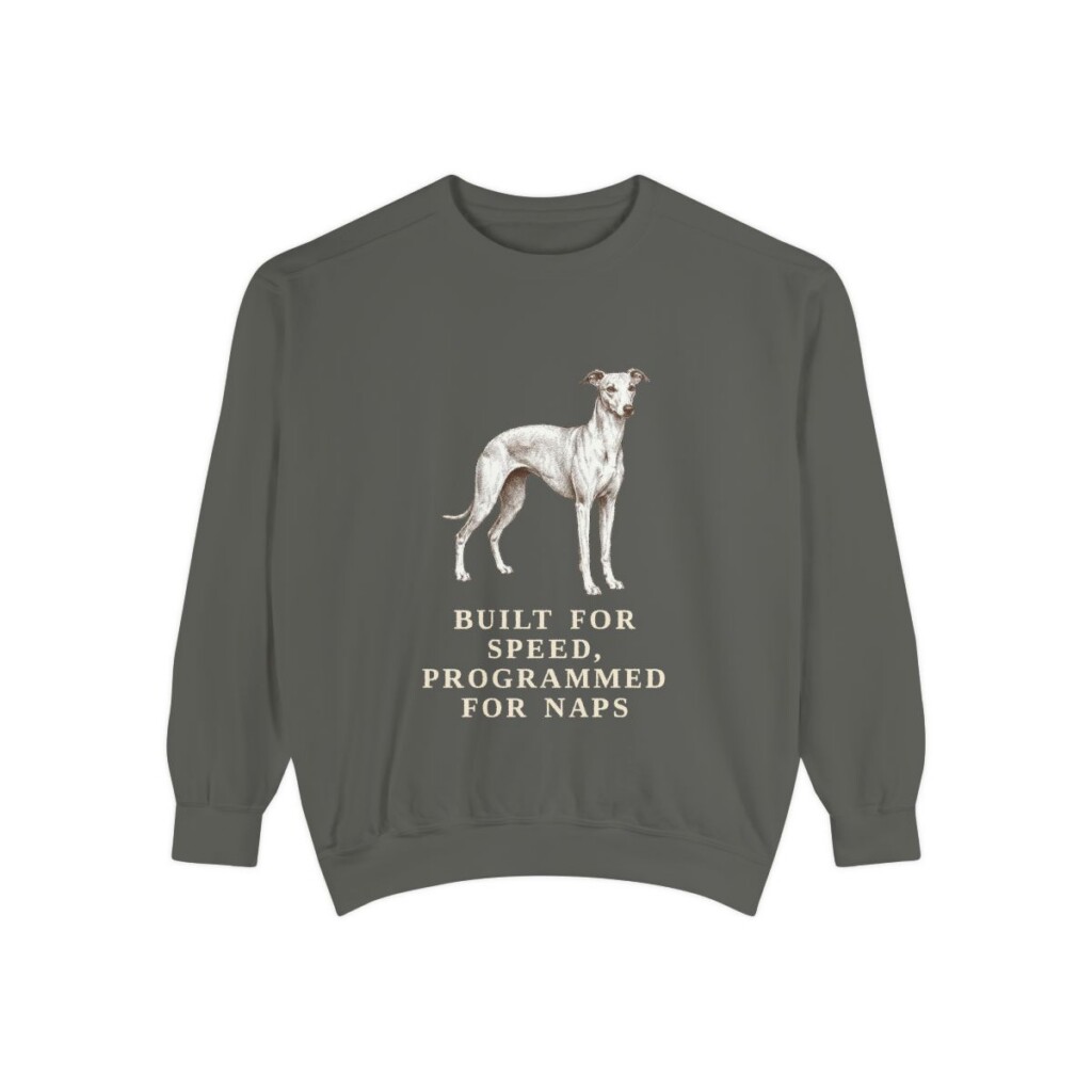 Whippet Humor Sweatshirt, Pepper, front view