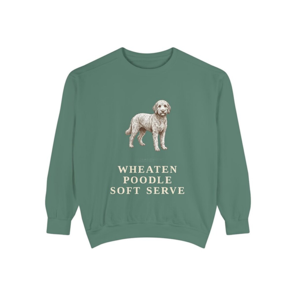 Whoodle Humor Sweatshirt, Light Green, front view