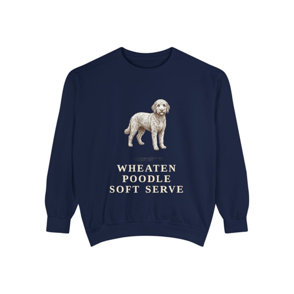 Whoodle Humor Sweatshirt, True Navy, front view
