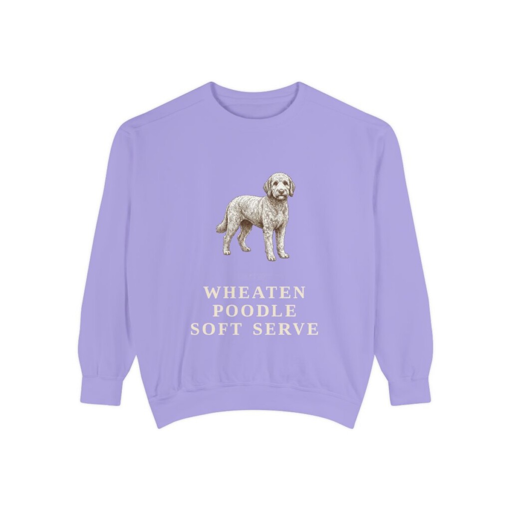Whoodle Humor Sweatshirt, Violet, front view