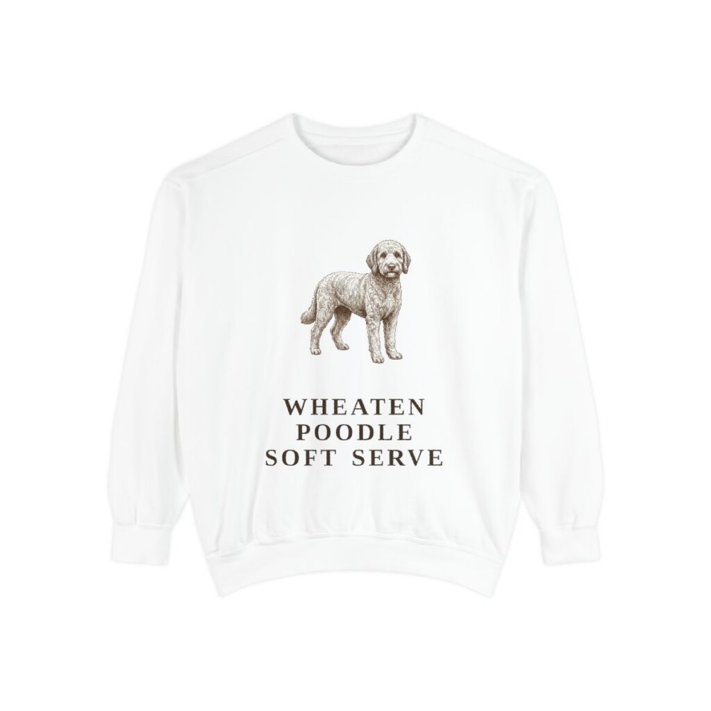 Whoodle Humor Sweatshirt, White, front view