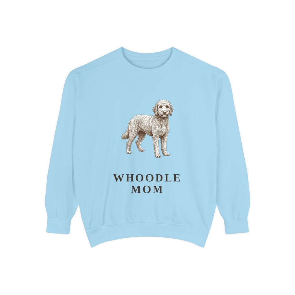 Whoodle Mom Sweatshirt, Chambray, front view
