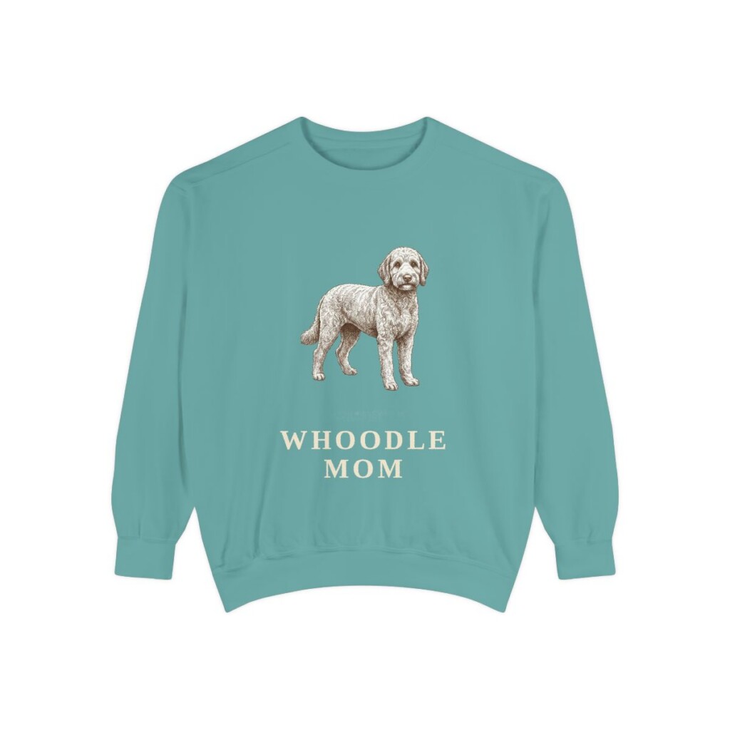 Whoodle Mom Sweatshirt, Seafoam, front view