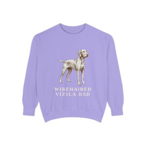 Wirehaired Vizsla Dad Sweatshirt, Violet, front view