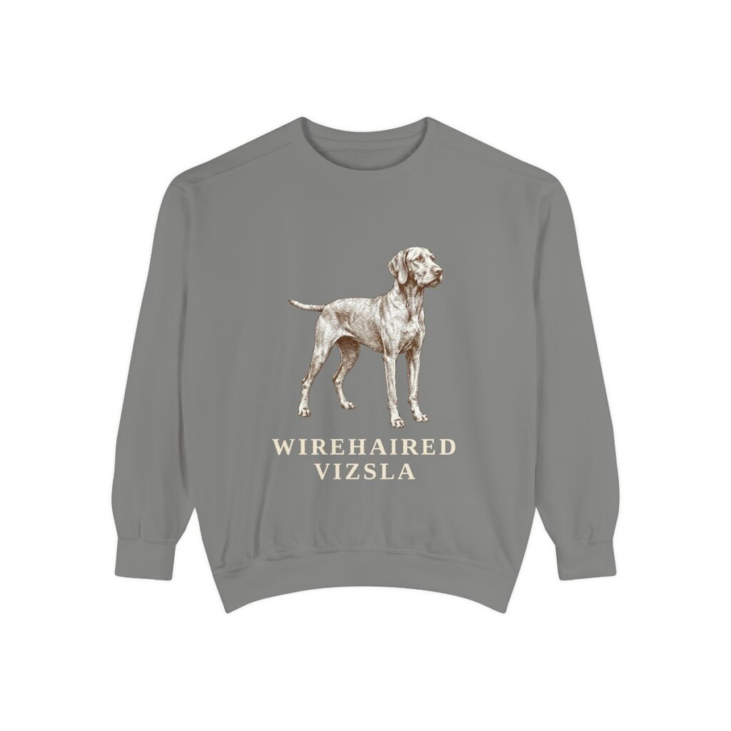 Wirehaired Vizsla Sweatshirt, Grey, front view