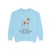 Wirehaired Vizsla Humor Sweatshirt, Chambray, front view
