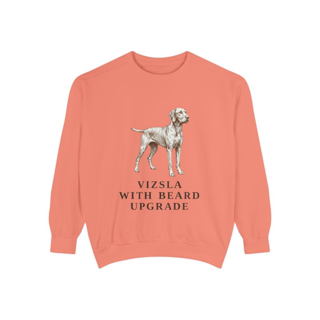 Wirehaired Vizsla Humor Sweatshirt, Terracotta, front view