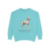 Wirehaired Vizsla Latin Sweatshirt, Chalky Mint, front view