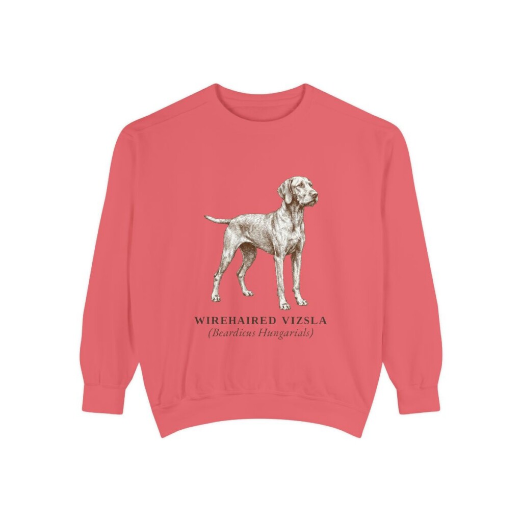 Wirehaired Vizsla Latin Sweatshirt, Watermelon, front view