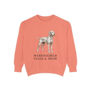 Wirehaired Vizsla Mom Sweatshirt, Terracotta, front view
