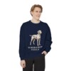 Wirehaired Vizsla Sweatshirt, True Navy, person 1 front